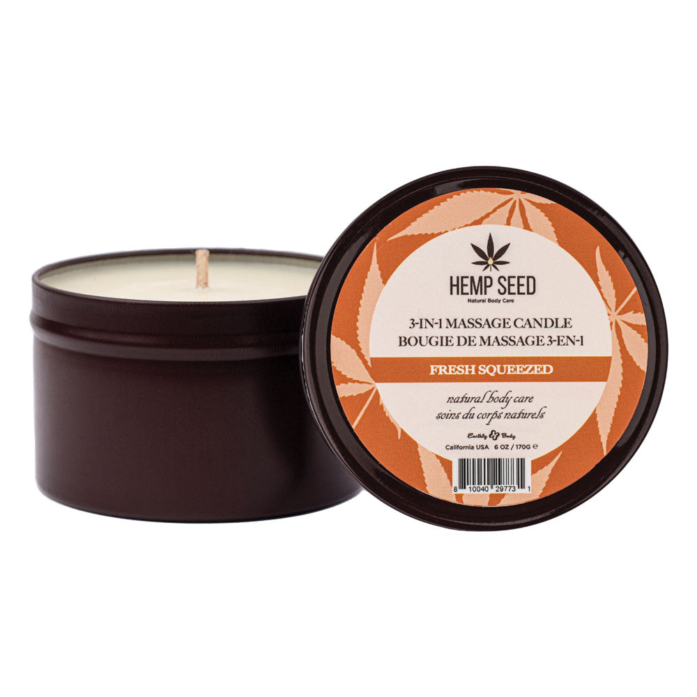 Hemp Seed 3-in-1 Massage Candle Fresh Squeezed Scent 170g Default Title > Candles > Massage