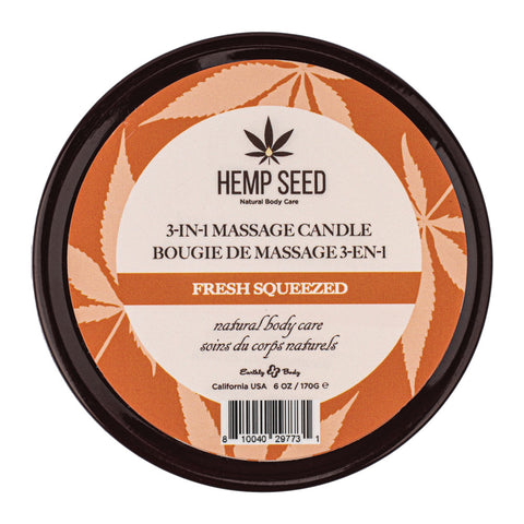Hemp Seed 3-in-1 Massage Candle Fresh Squeezed Scent 170g > Candles > Massage