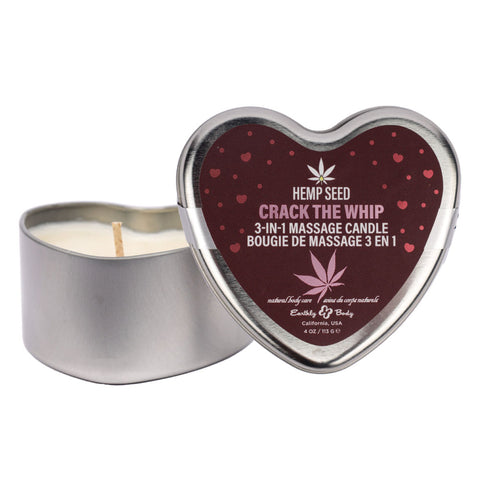 EB Hemp Seed 3 in 1 Candle 113g - Crack The Whip, Rose Amber Scent Default Title Massage Oil