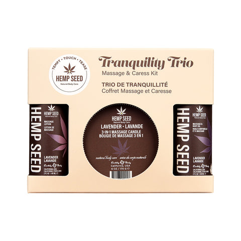 Hemp Seed Tranquility Trio – Lavender Scented Massage and Caress Kit Default Title > Essentials > Massage Gift Set