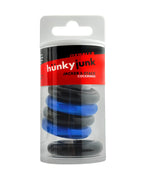 Jacker 5-Stack Five-Pack Tube Super-Strong Cockrings Blue Black > Cock Ring > Sets