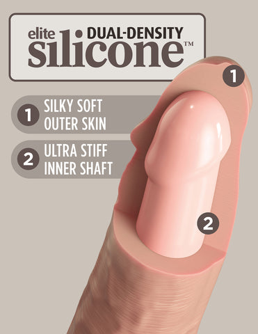 King Cock Elite 6 Inch Dual Density Silicone Dildo Flesh Dongs Realistic