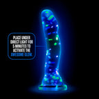 Hanky Panky Confetti Filled Clear 7.5" Dildo Glow in the Dark > Dildos > Realistic Dildos