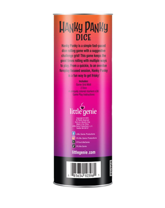 Hanky Panky Dice Game with Cheeky Challenges > Novelties > Games Main image