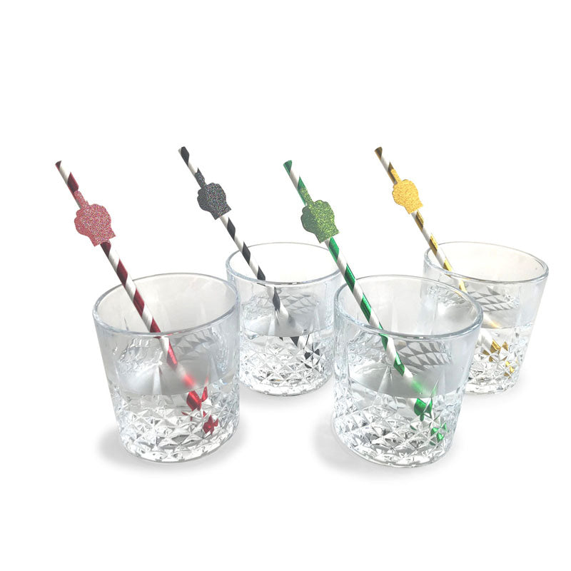 Happy Birthday Tall Party Straws - 8 Pack Fun Adult Party Straws Party Supplies