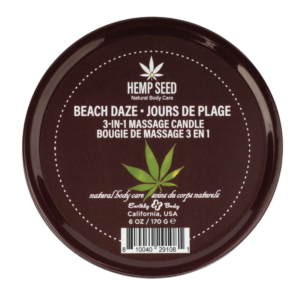 Hemp Seed 3-In-1 Massage Candle 170 g - Beach Daze Scented Secondary image