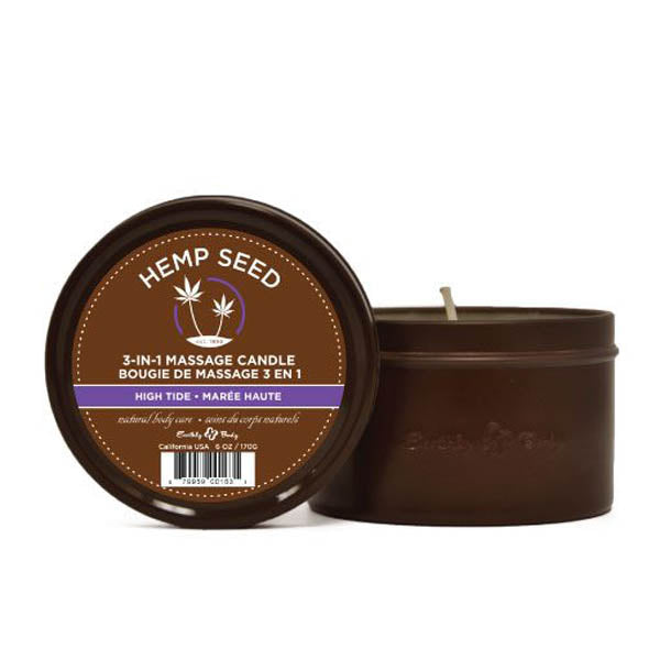 Hemp Seed 3-In-1 Massage Candle 170g - High Tide Coconut Lime Verbena > Candles > Massage