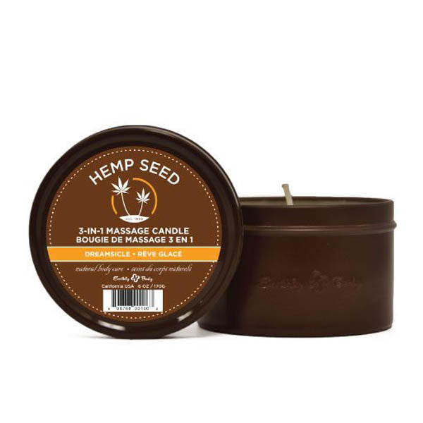 Hemp Seed 3-In-1 Massage Candle Dreamsicle 170 g Tangerine Plum > Candles > Massage