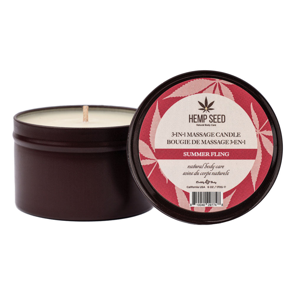 Hemp Seed 3-in-1 Massage Candle Summer Fling Scented 170g Default Title Massage Candles