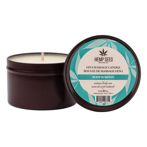 Hemp Seed 3-in-1 Massage Candle with Aquatic Magnolia Scent Default Title Massage Candles