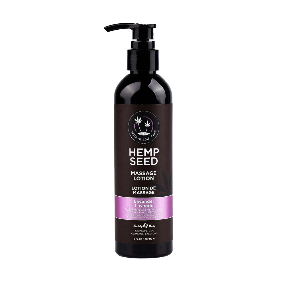 Hemp Seed Lavender Massage Lotion 237ml Bottle for Smooth Skin Massage Oil