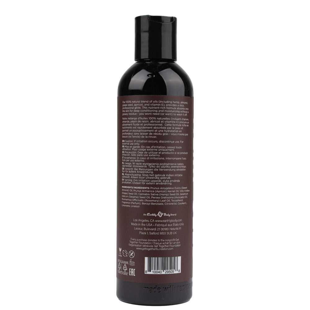 Hemp Seed Massage & Body Oil 237ml - Kashmir Musk Scented > Essentials > Massage Oil