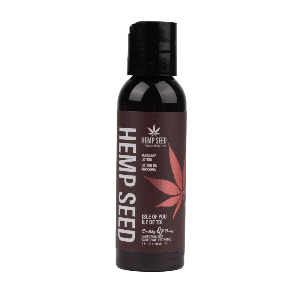Hemp Seed Massage Lotion Coconut Water Citrus Vanilla Scented 59ml Bottle > Essentials > Massage Oil