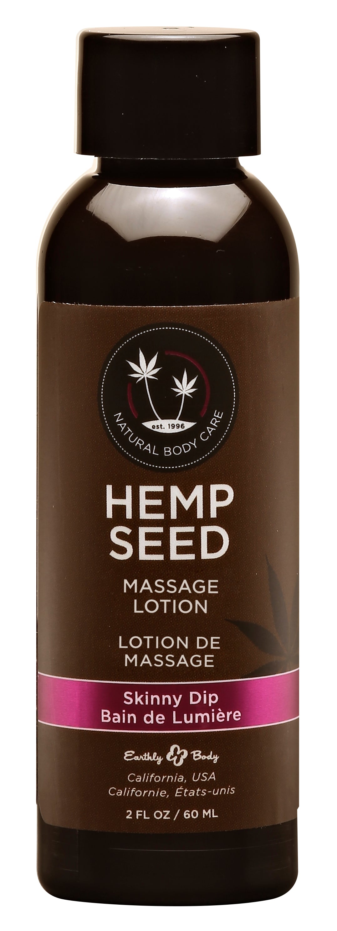 Hemp Seed Massage Lotion Skinny Dip Vanilla and Fairy Floss Scented 59 ml Bottle Massage Oil
