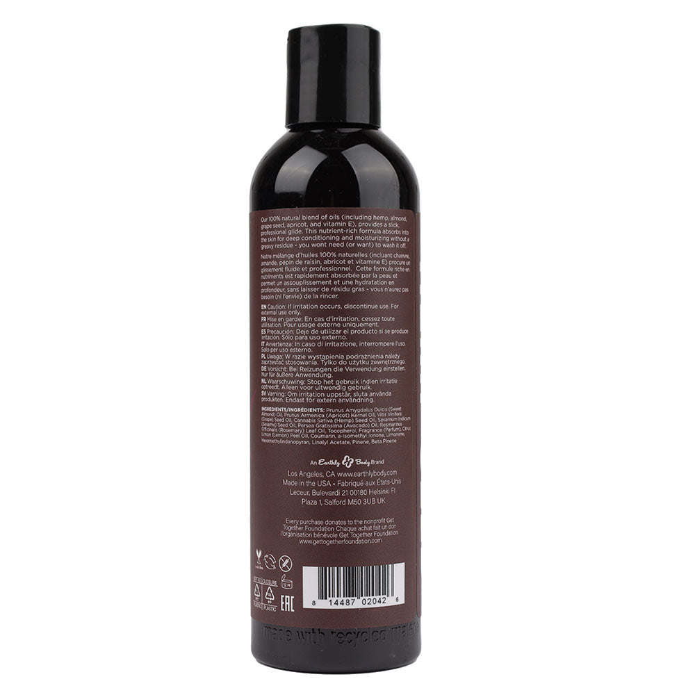 Hemp Seed Massage and Body Oil Skinny Dip Vanilla and Fairy Floss Scented 237 Milliliter Bottle Massage Oil