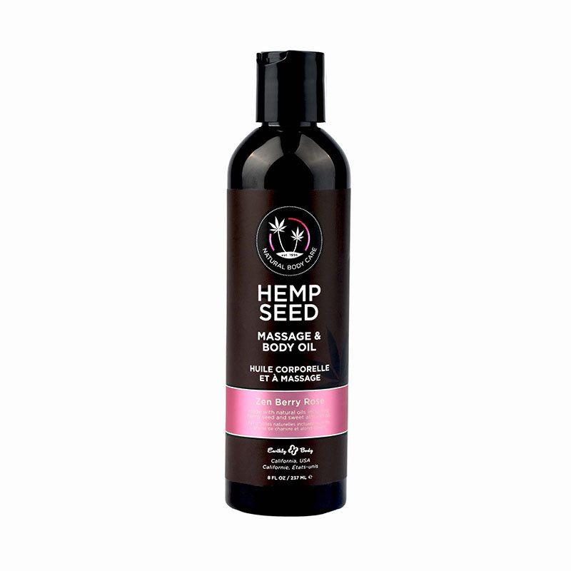 Hemp Seed Massage and Body Oil Zen Berry Rose Scented 237 mls Default Title Massage Oil