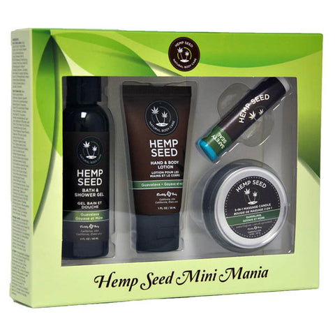 Hemp Seed Mini Mania Guavalava Lotion Kit 4 Piece Set 60ml 30ml Massage Gift Set