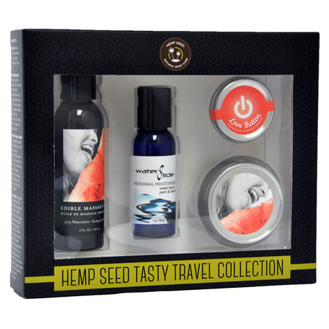 Hemp Seed Tasty Travel Collection 4 Piece Watermelon Lotion Set Massage Gift Set