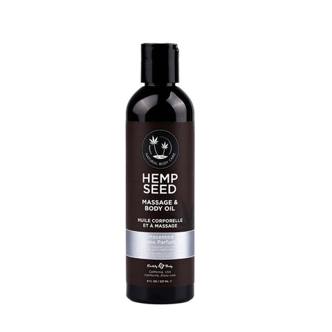 Hemp Seed Unscented Massage Body Oil 237ml Natural Blend Massage Oil
