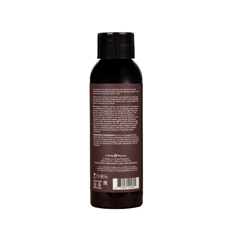 Hemp Seed Unscented Massage Body Oil Natural 59 ml Bottle Massage Oil