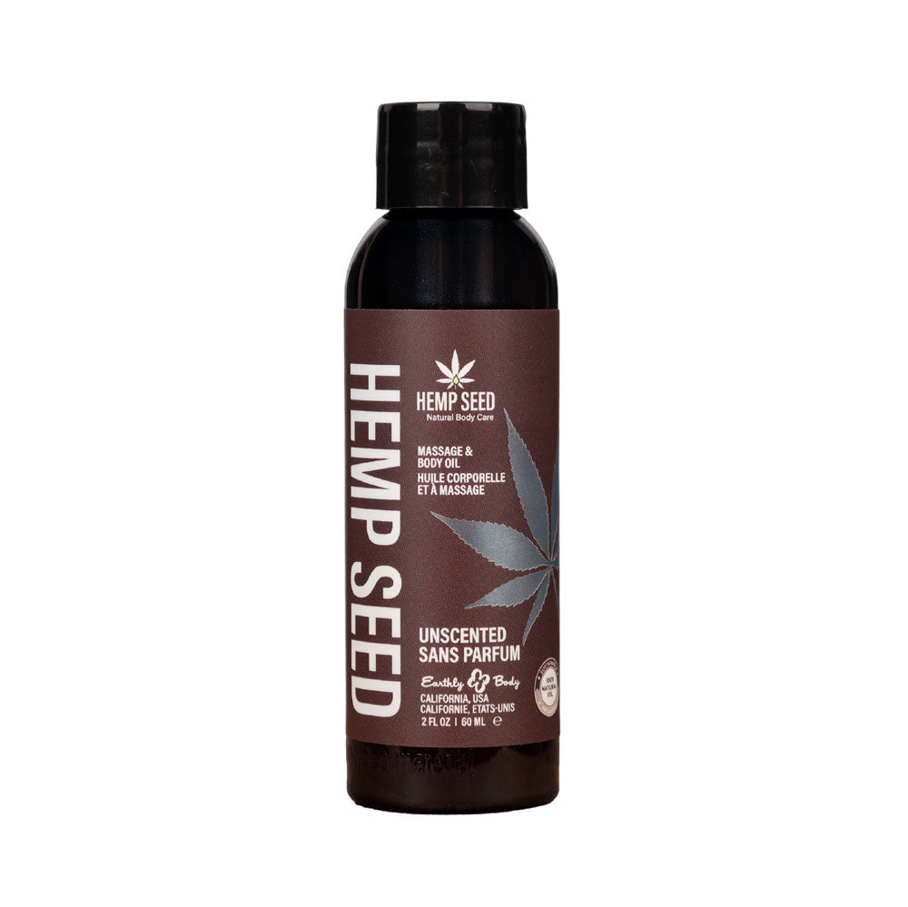 Hemp Seed Unscented Massage Body Oil Natural 59 ml Bottle Default Title Massage Oil