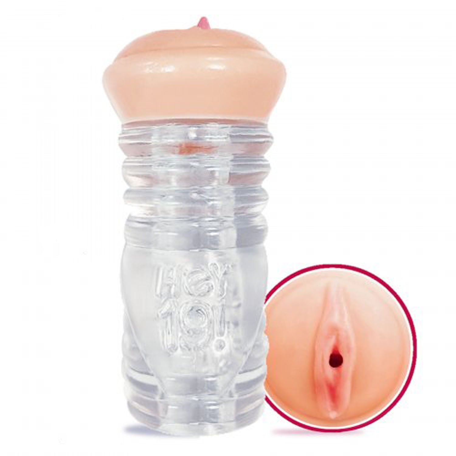 Hey 19 Clear Stroker with Realistic Haley Spades Lips Design > Sex Toys For Men > Masturbators > Pornstar Main image