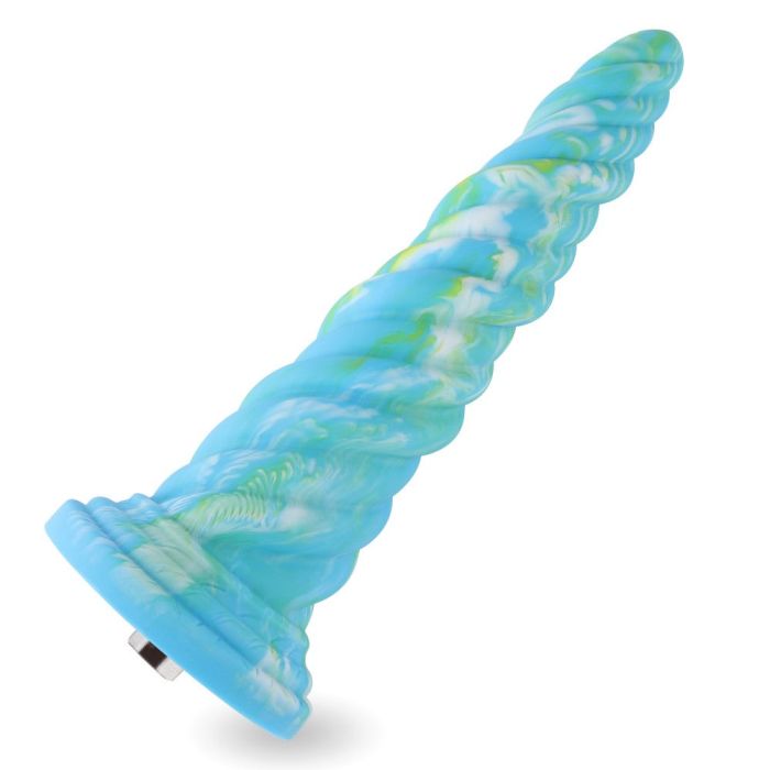 HiSmith 10 Inch Silicone Aqua Awl Dildo – Vibrant Waterproof Dildo Sex Machine Attachments