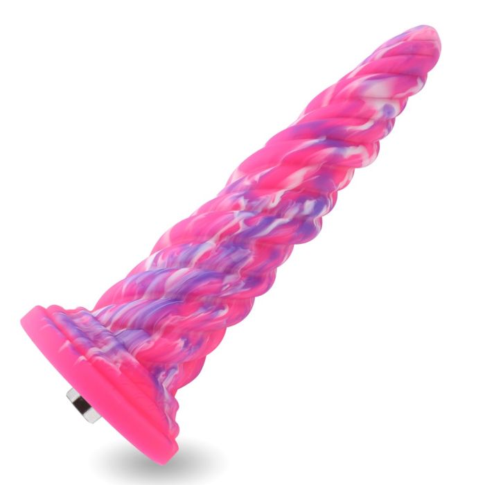 HiSmith 10 Inch Silicone Monster Series Pink Awl – Flexible Silicone Dildo Sex Machine Attachments