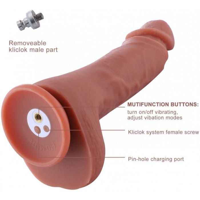 HiSmith - 8.6in Silicone Double Layered Vibrating Dildo with Remote