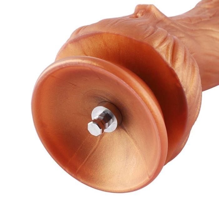 HiSmith 9.45 Inch Silicone Gold Monster Dildo – Waterproof Silicone Dildo Sex Machine Attachments