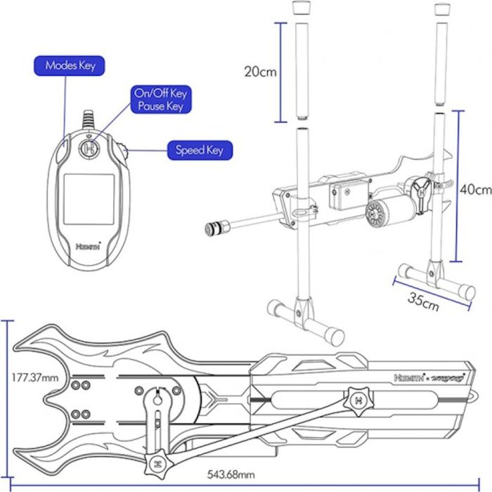 Hismith Wildolo Intelligent App Controlled Premium Sex Machine with KlicLok System – Remote-Controlled Sex Machine Sex Machines