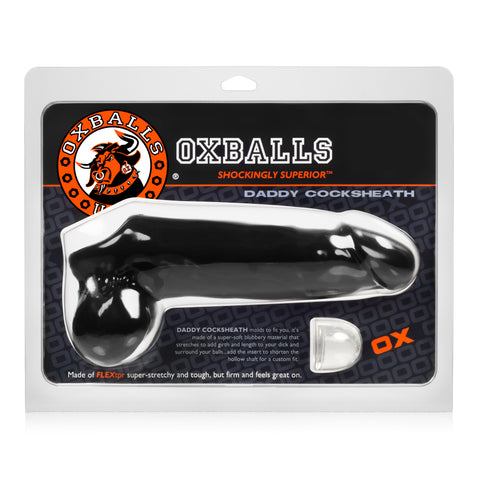 Daddy Cocksheath with Balls Black 10 Inch > Sex Toys For Men > Penis Sleeves