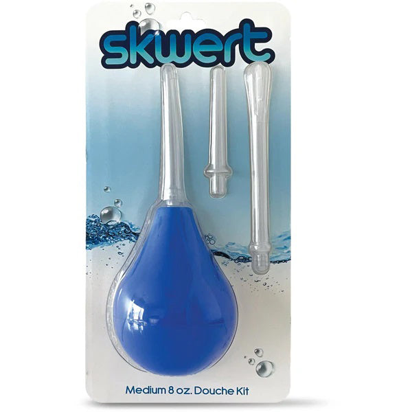 Skwert 4 Piece 8 Ounce Douche Medium Set for Personal Hygiene Blue Douches