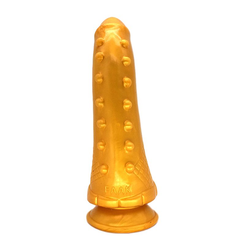 Hunchback Dildo Gold 24x7.2cm Silicone Pleasure Tool Fantasy Dongs