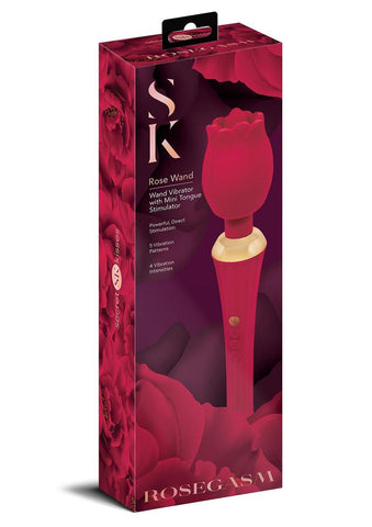 Secret Kisses Rosegasm Rose Wand Red Rose Stimulators