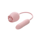 Adam & Eve Thrust & Tickle Rose Vibrator – USB Rechargeable Flickering Thrusting Vibrator Pink > Sex Toys For Ladies > Rose Stimulators