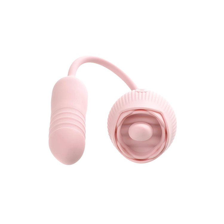 Adam & Eve Thrust & Tickle Rose Vibrator – USB Rechargeable Flickering Thrusting Vibrator > Sex Toys For Ladies > Rose Stimulators