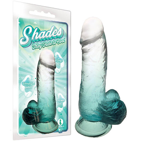 Shades 6 Inch Jelly Dong Emerald 15.2 cm Dildo Multi DONGS