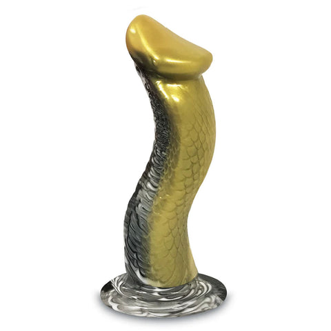 Alien Nation Venomus 8.5 Inch (Silver Gold) Fantasy Dong – Silicone Dildo 8.5 Inch Fantasy Dongs