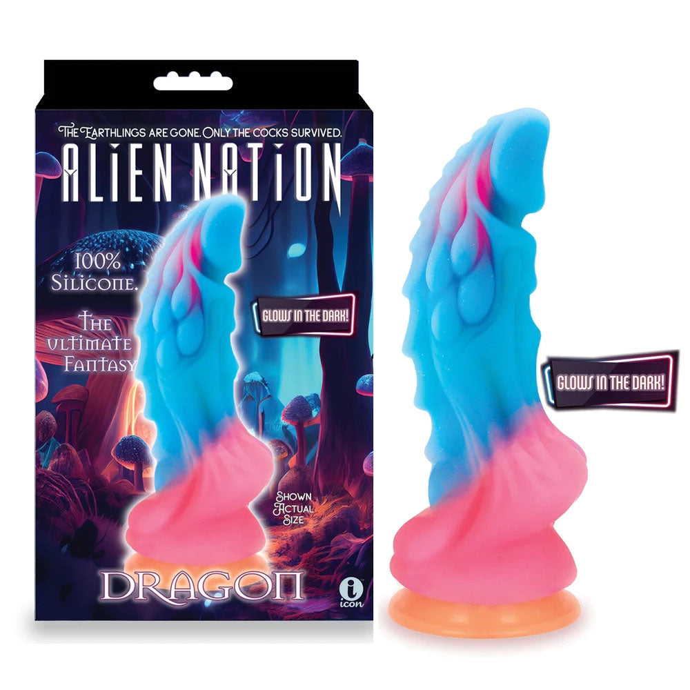 Alien Nation Glow Dragon – Glow in the Dark 23 cm Fantasy Dong > Dildos > Fantasy