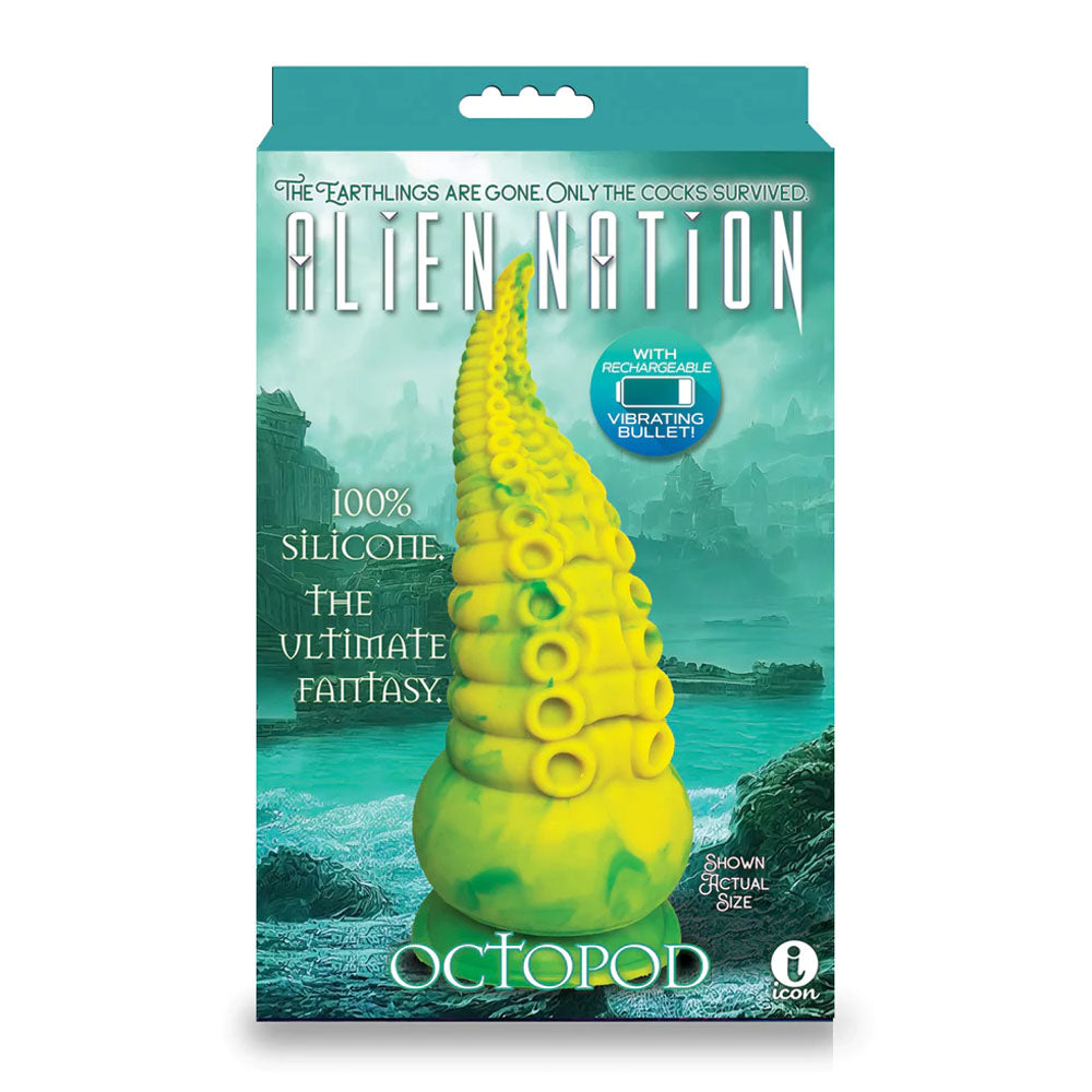 Alien Nation Octopod (Yellow/Green) – USB Rechargeable 22.9 cm Vibrator > Dildos > Fantasy