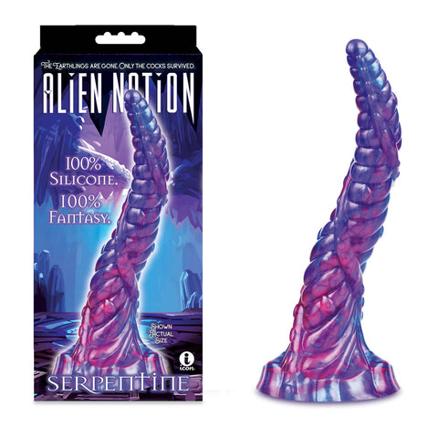 Alien Nation - Serpentine 11 Inch Dong for Unique Pleasure Purple Fantasy Dongs