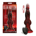 Alien Nation - Fire Dragon - /Black 22.9 cm USB Rechargeable Thrusting Fantasy Dong with Remote Red > Dildos > Fantasy