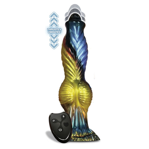 Alien Nation Phoenix (Gold/Blue & Black) – Thrusting 25.4 cm Dong With Remote 10 Inch > Dildos > Fantasy