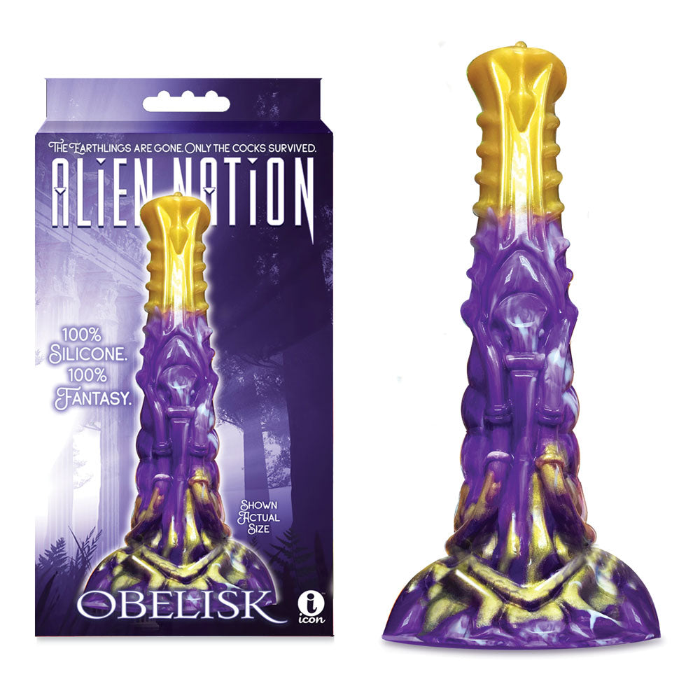 Alien Nation Obelisk (Gold) – 22.2 cm Fantasy Dong Purple > Dildos > Fantasy Main image