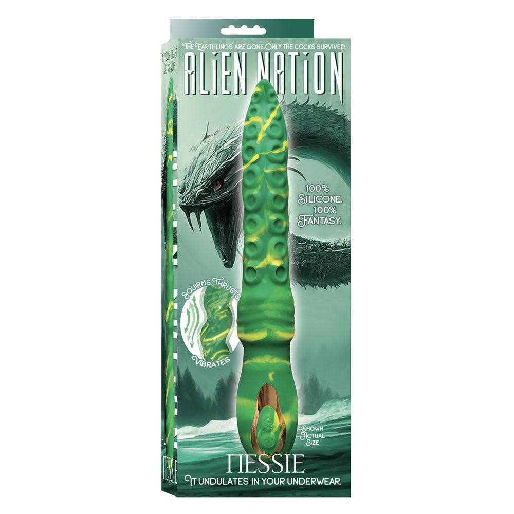 Alien Nation Nessie – USB Rechargeable Squirming Tentacle Vibrator Green > Dildos > Fantasy Main image