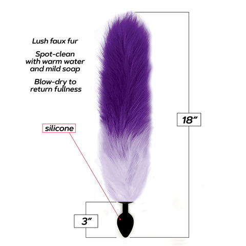Foxy Fox Tail Silicone Butt Plug (Gradient) – Premium Silicone Butt Plug