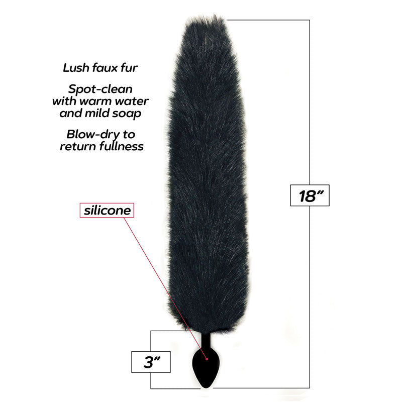 Foxy Fox Tail Silicone Butt Plug – Large Silicone Butt Plug > Anal Range > Tail Butt Plugs