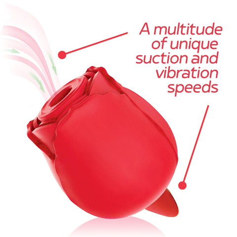 Wild Rose Sucking & Licking USB Rechargeable Stimulator 10 Modes Suction Stimulator