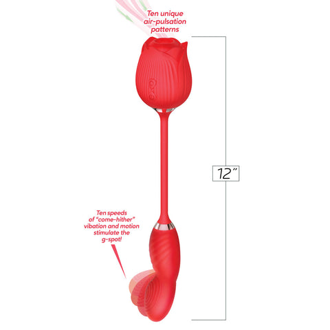 Wild Rose Come Hither & Suction Vibrator Suction Stimulator